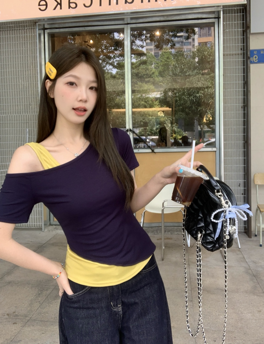 Large yard summer enticement tops slim strapless fat T-shirt