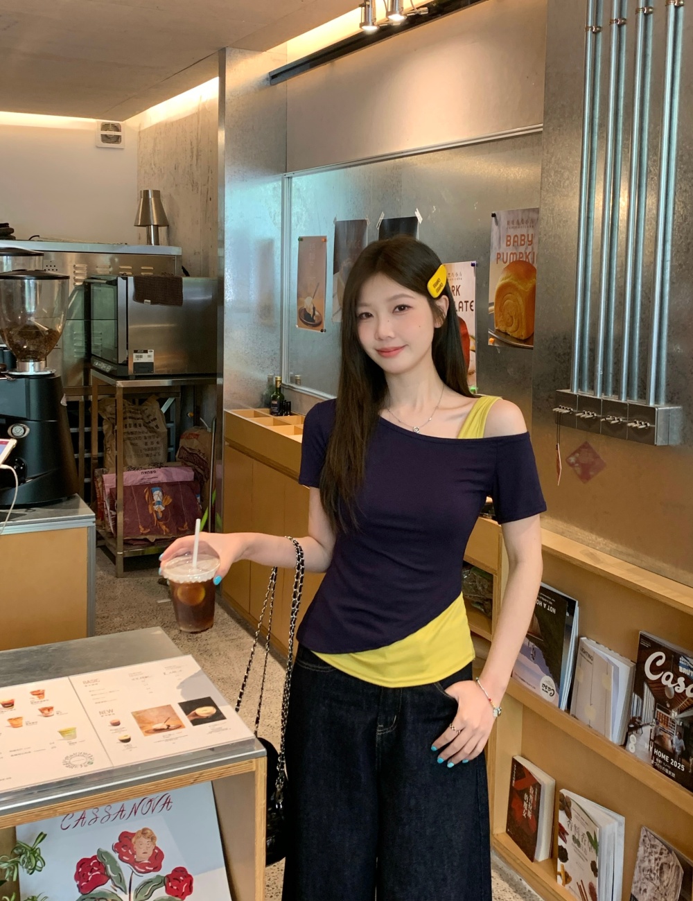 Large yard summer enticement tops slim strapless fat T-shirt