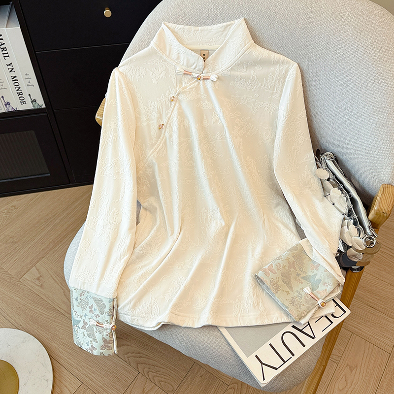 Temperament Chinese style bottoming shirt for women
