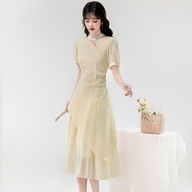Tender slim dress grace Chinese style long dress for women