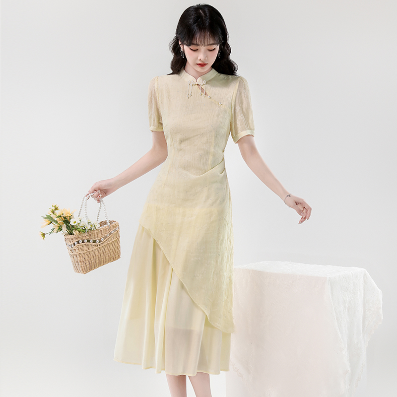 Tender slim dress grace Chinese style long dress for women