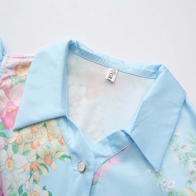 Flowers boats sleeve lotus leaf edges retro dress