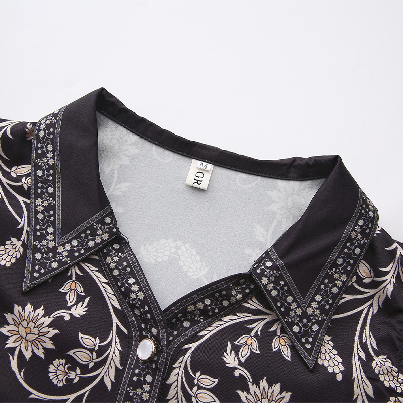 Spring and summer flowers lotus leaf edges dress