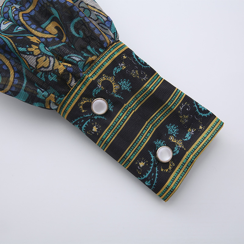 Single-breasted classical dress spring printing corset