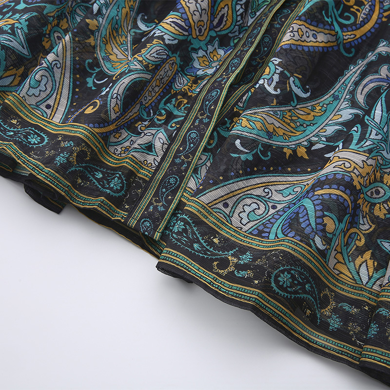 Single-breasted classical dress spring printing corset