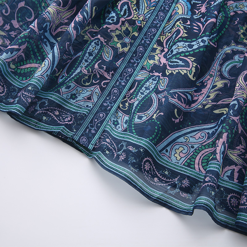 Long court style dress printing spring corset