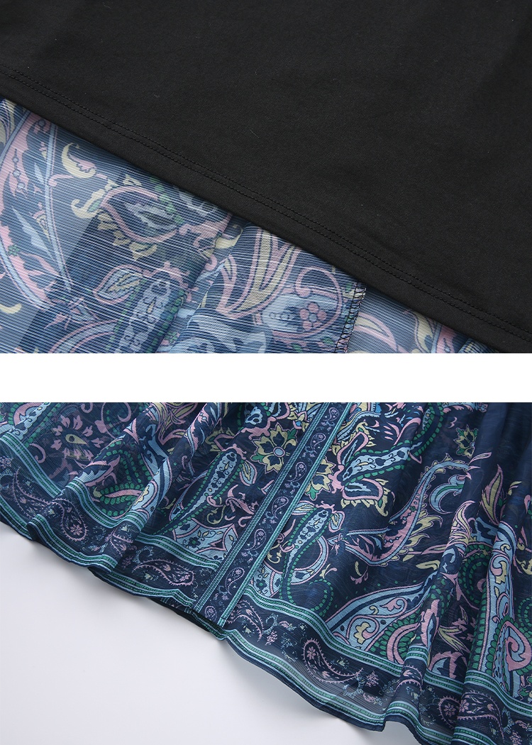 Long court style dress printing spring corset