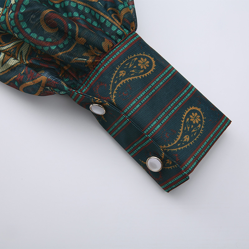 Printing spring court style corset classical long dress