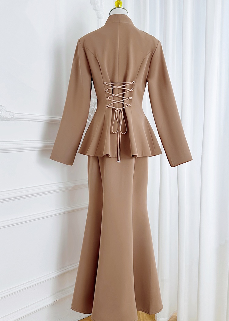 Beading fashion mermaid big flower elegant skirt a set