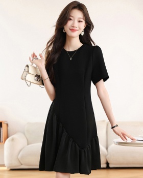 A-line France style slim Hepburn style dress for women