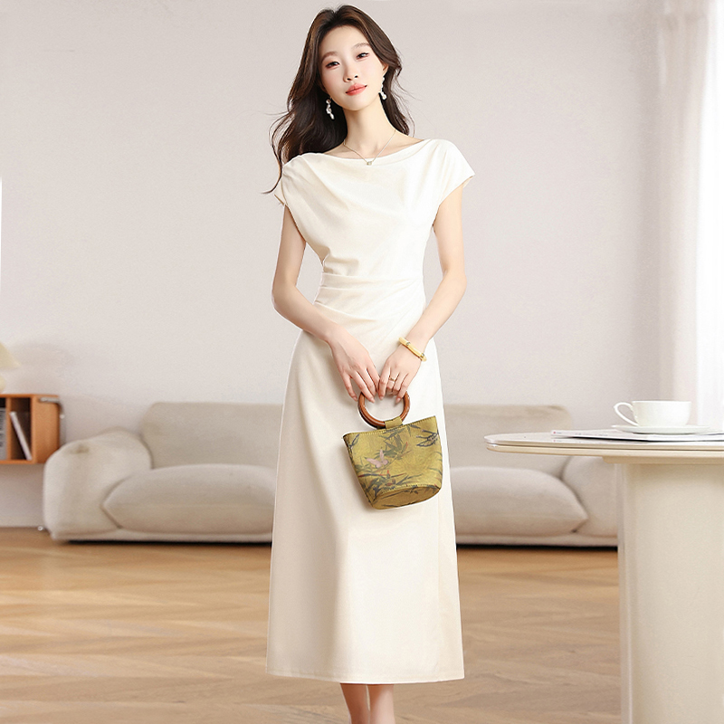 Temperament intellectuality long dress simple summer dress