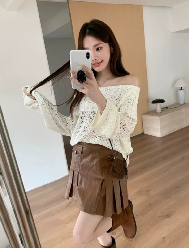 Long sleeve bottoming shirt Korean style tops for women