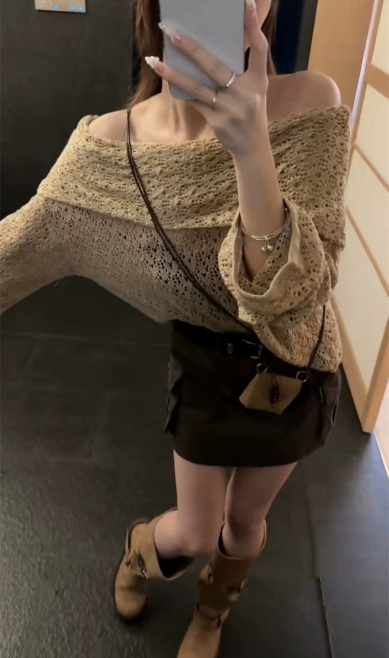 Long sleeve bottoming shirt Korean style tops for women