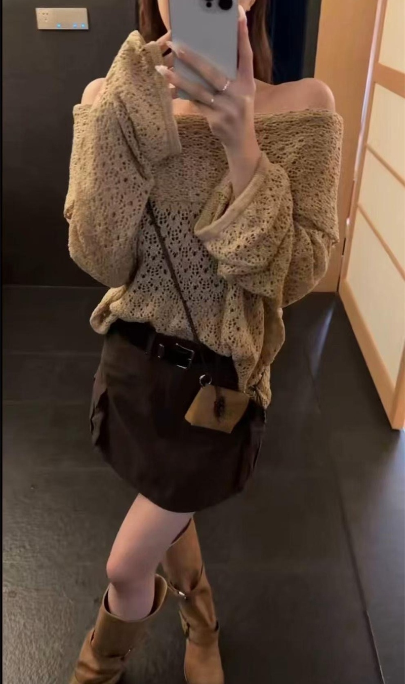 Long sleeve bottoming shirt Korean style tops for women