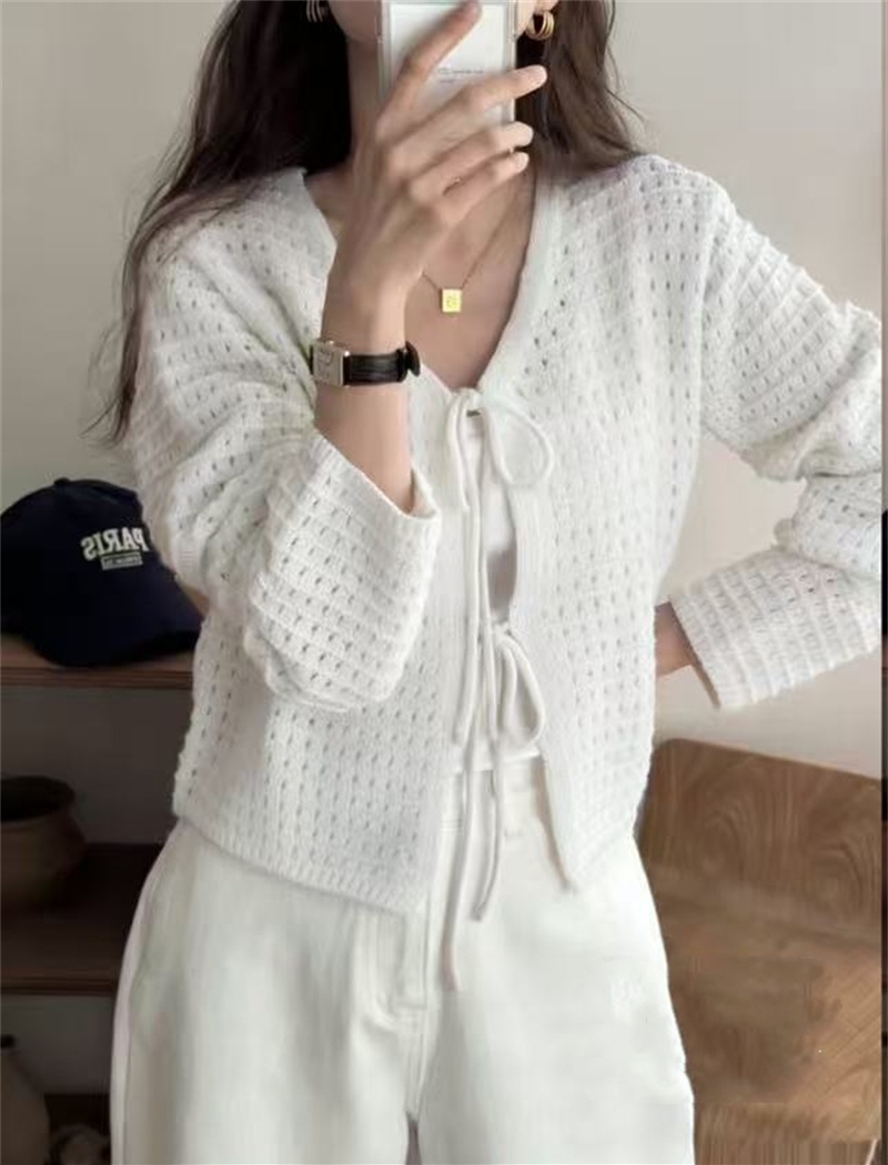 Western style frenum tops hollow show young sweater for women