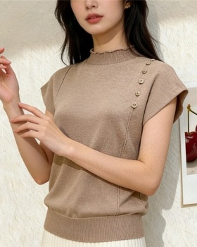 Spring and summer crimping tops pure sweater for women
