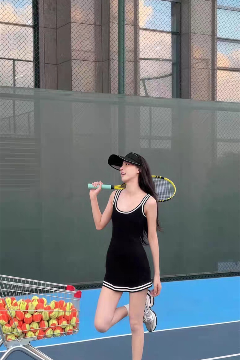 Summer all-match dress sports sleeveless dress for women