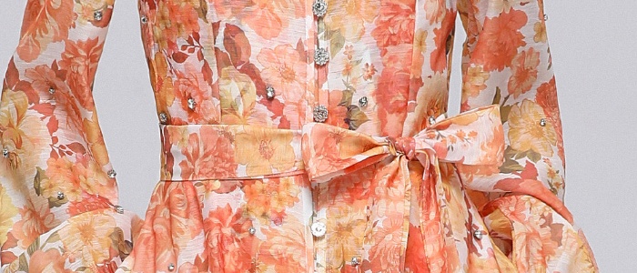 Pinched waist long sleeve niche with sling France style dress