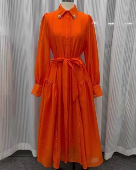 Slim elegant long dress frenum temperament dress