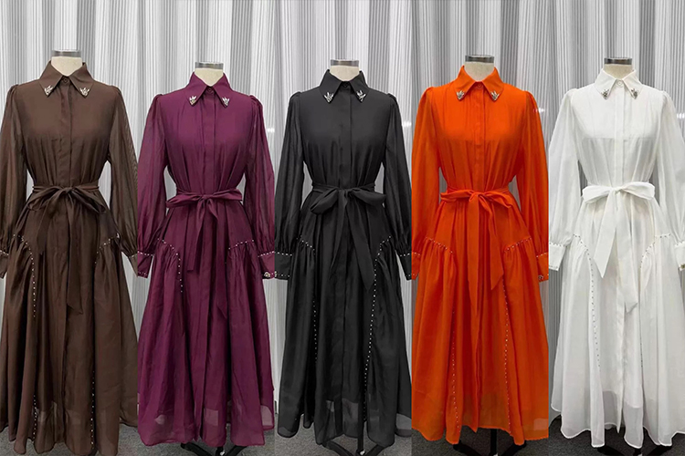 Slim elegant long dress frenum temperament dress