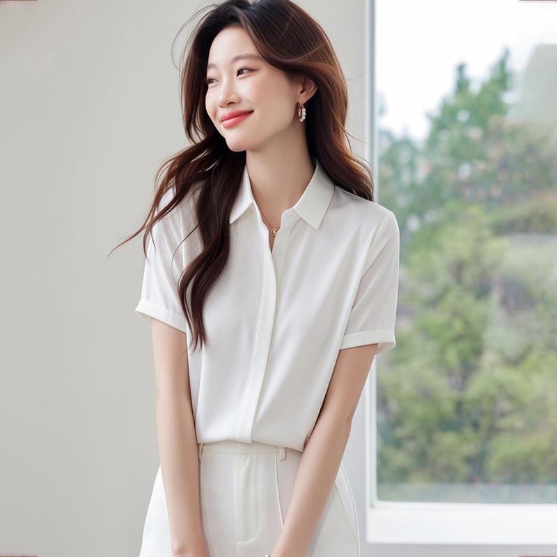 Profession summer shirt short sleeve chiffon tops