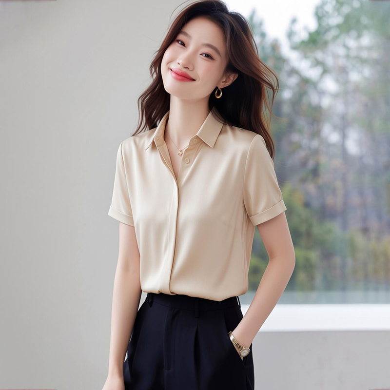 Profession summer shirt short sleeve chiffon tops