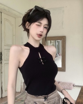 Sling halter all-match tops Chinese style small fellow vest