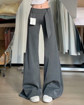 Speaker spring wide leg suit pants loose drape casual pants