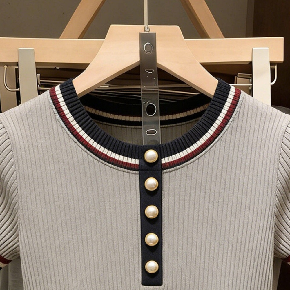 Fashion mixed colors bottoming pit stripe tops