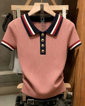 All-match slim T-shirt spring and summer tops for women