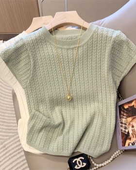 France style niche T-shirt knitted shirts for women