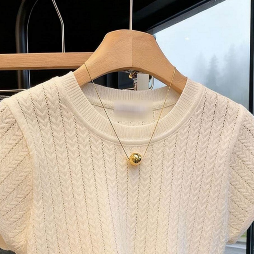 France style niche T-shirt knitted shirts for women