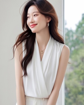 Temperament satin shirt chiffon chiffon shirt for women