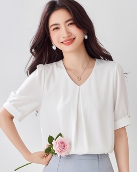 Western style loose chiffon shirt temperament tops