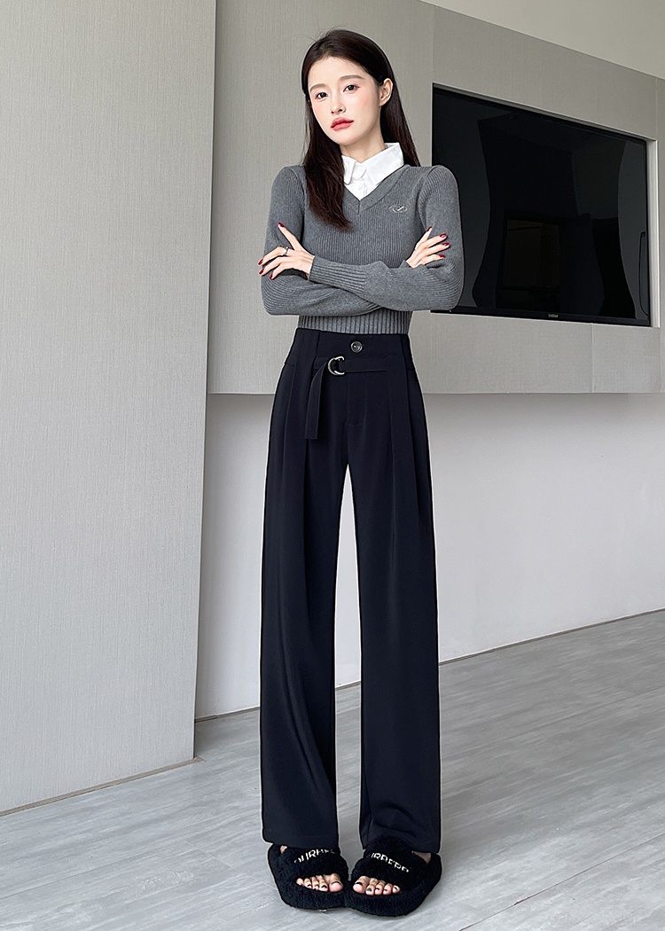 Drape suit pants straight pants pants for women