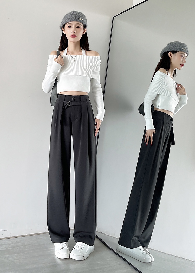 Drape suit pants straight pants pants for women