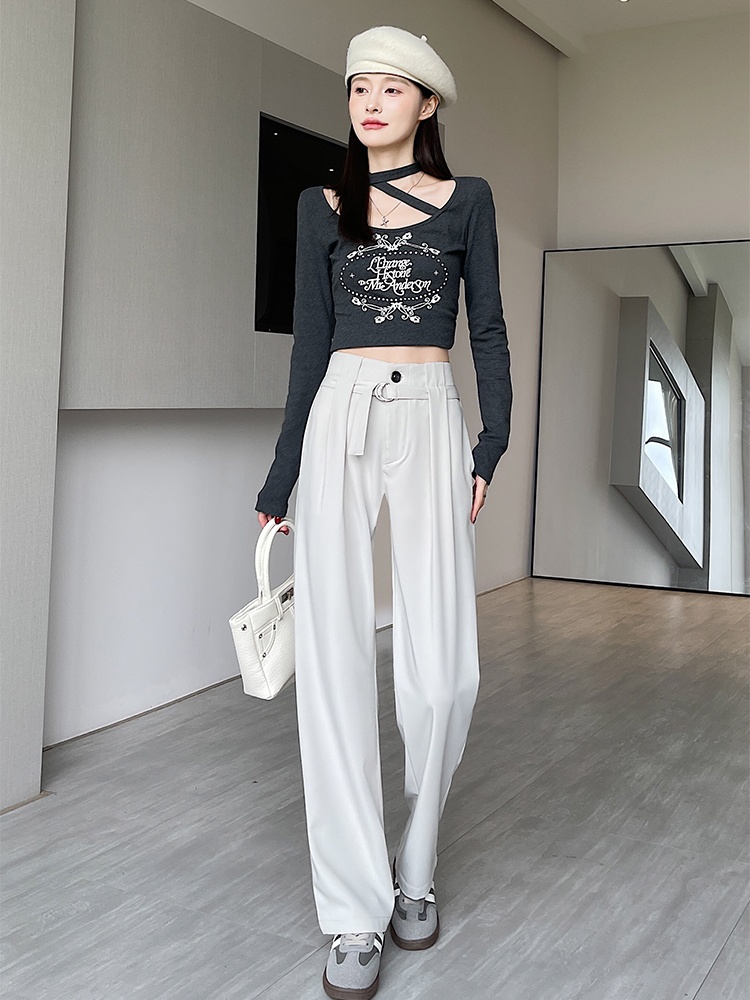 Drape suit pants straight pants pants for women