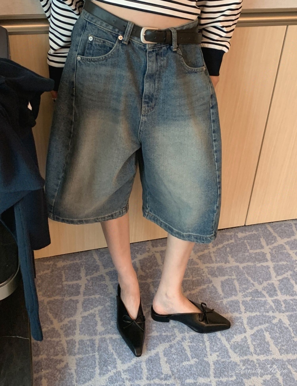 Couples Casual five pants American style denim shorts