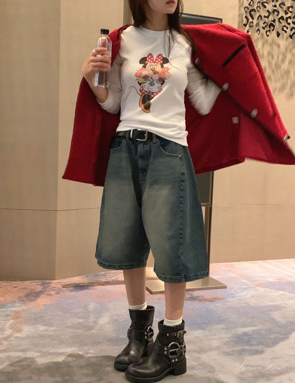 Couples Casual five pants American style denim shorts