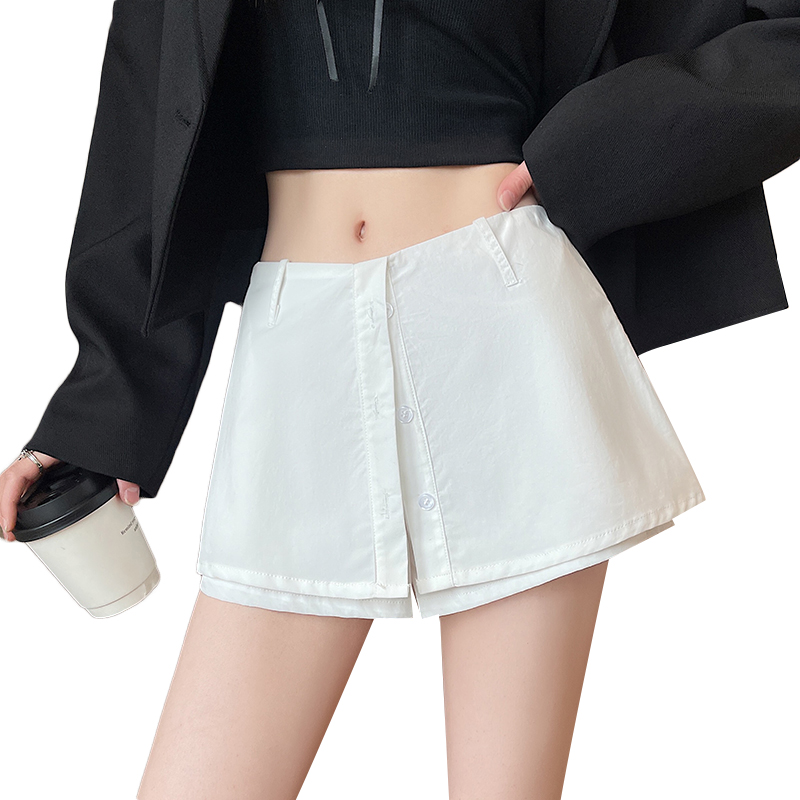 White A-line short skirt small fellow package hip culottes