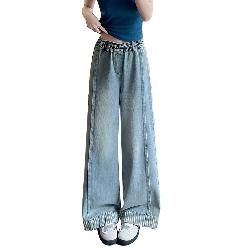 Small fellow jeans flanging long pants for women