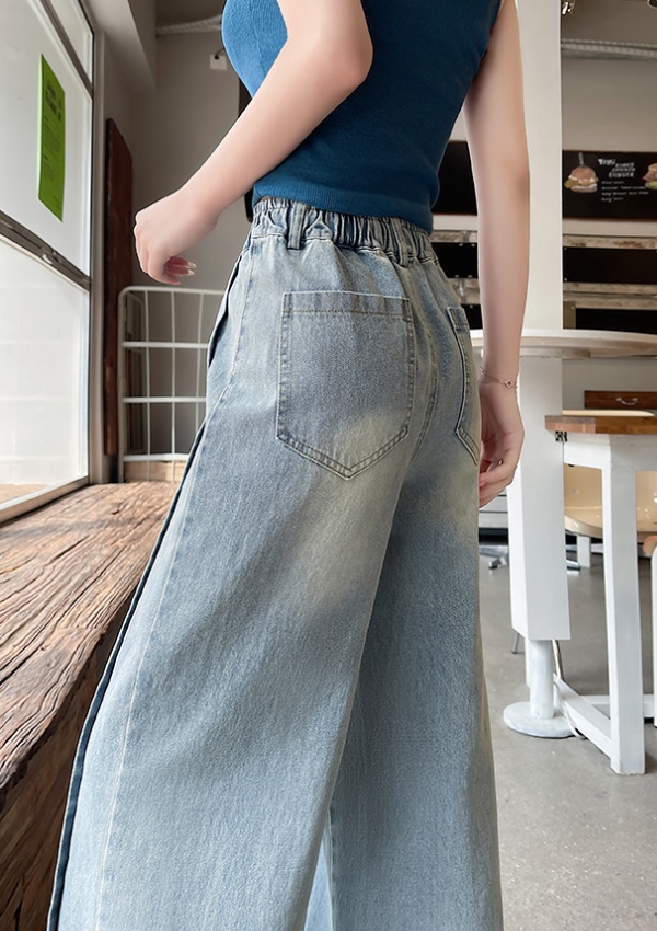 Small fellow jeans flanging long pants for women