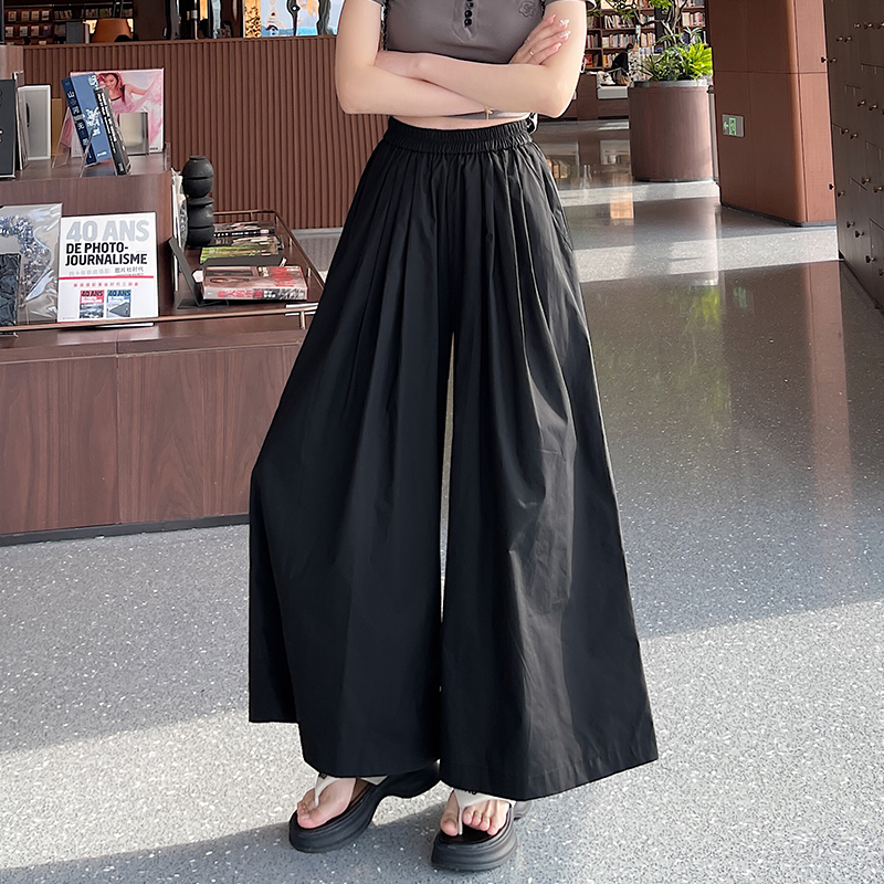 Thin casual pants wide leg pants for women