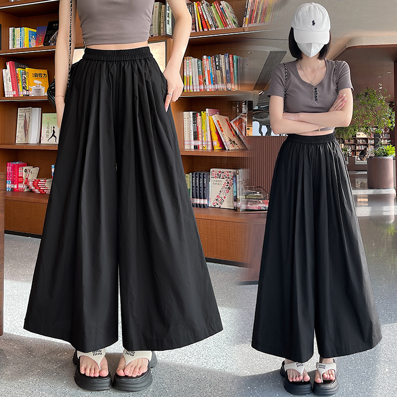 Thin casual pants wide leg pants for women