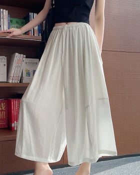 College style cotton culottes Casual summer wide leg pants