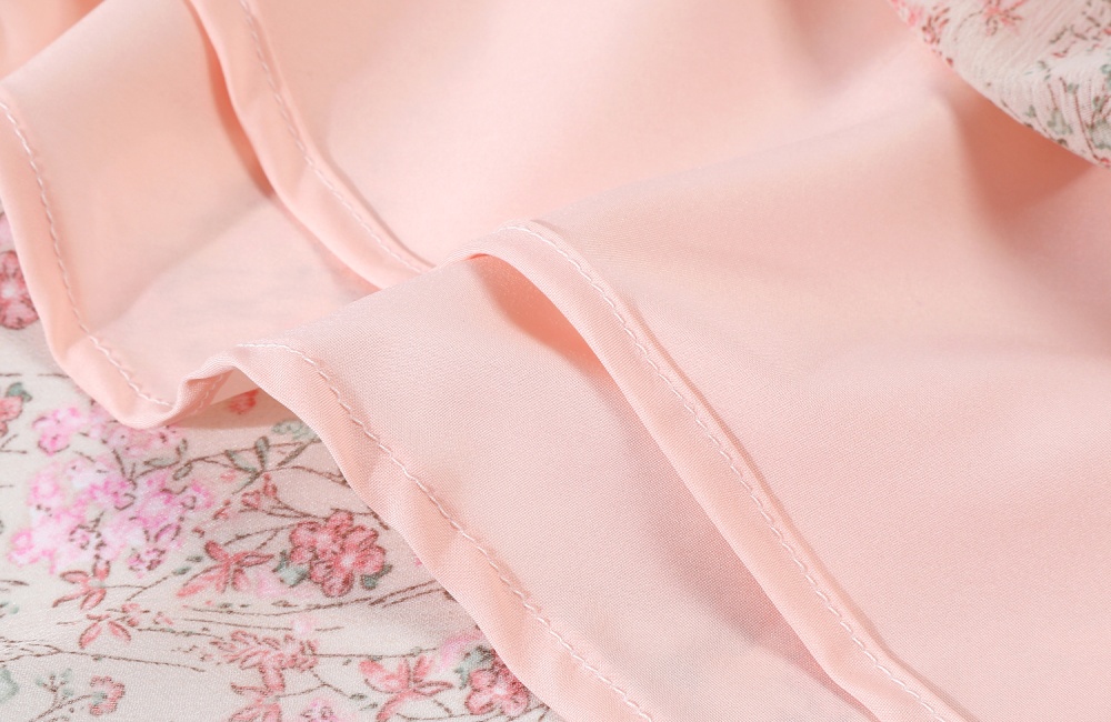 Mermaid pink long floral high waist skirt