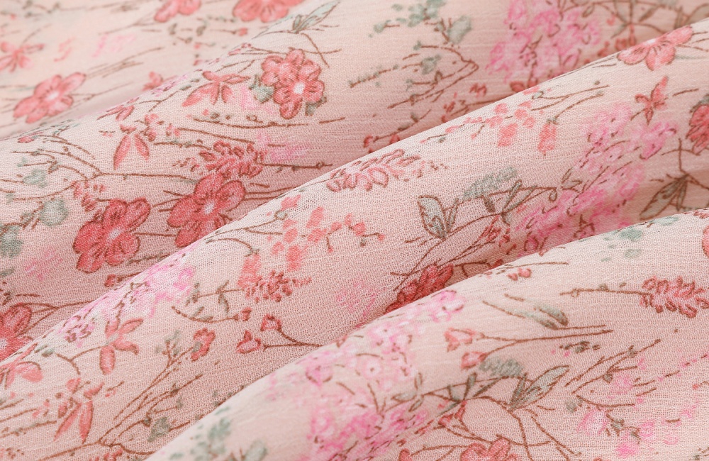 Mermaid pink long floral high waist skirt