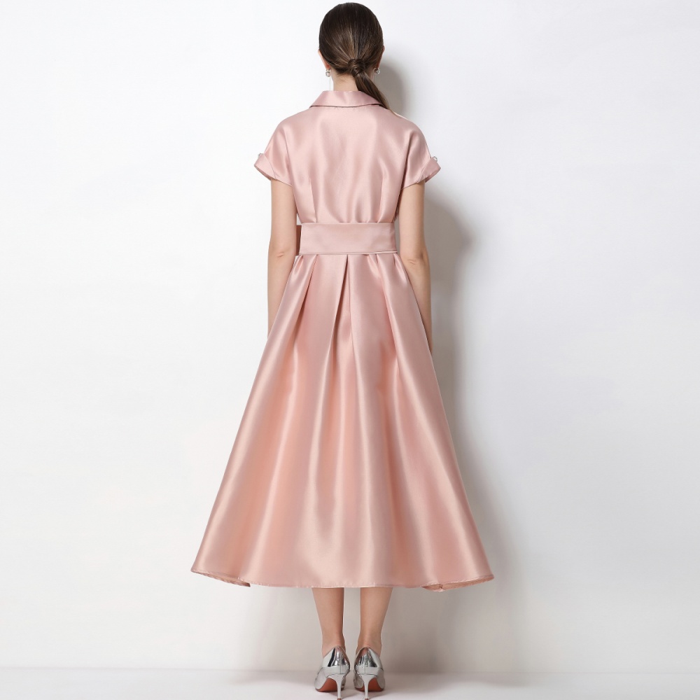 Elegant satin formal dress slim business suit