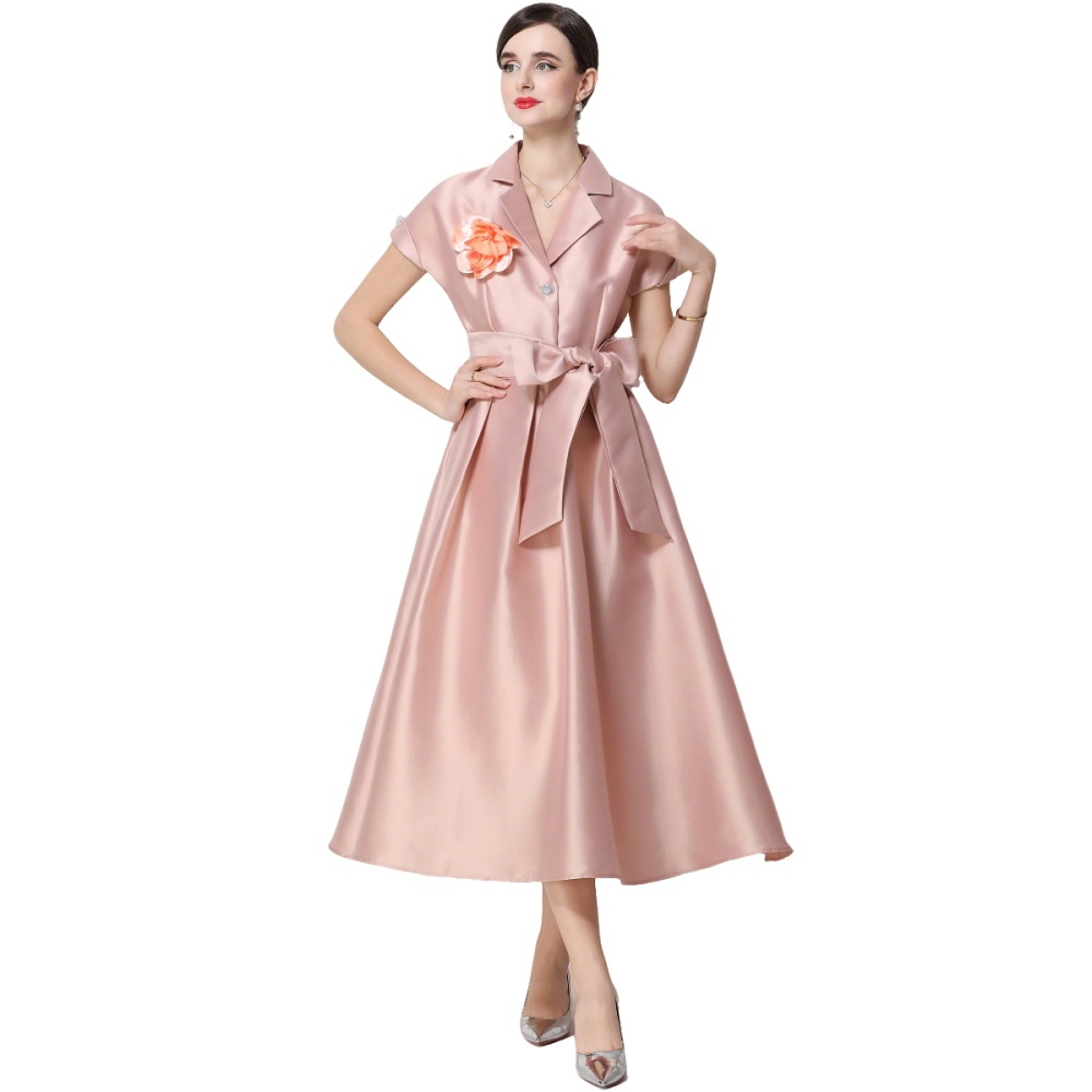 Elegant satin formal dress slim business suit