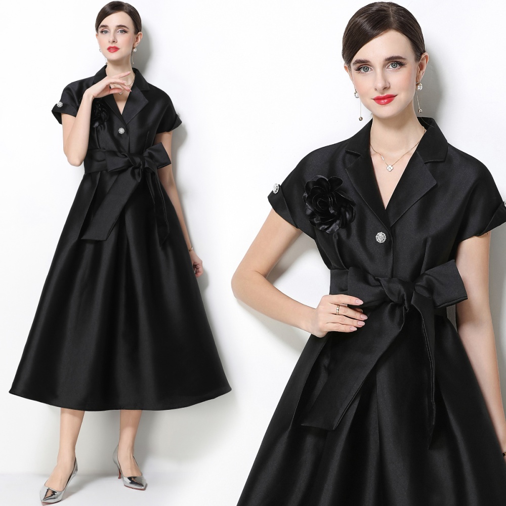 Big skirt pinched waist dress A-line formal dress